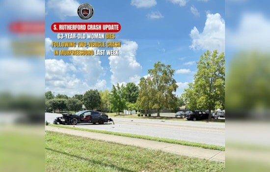 Murfreesboro Woman Succumbs to Injuries One Week After South Rutherford Boulevard Collision