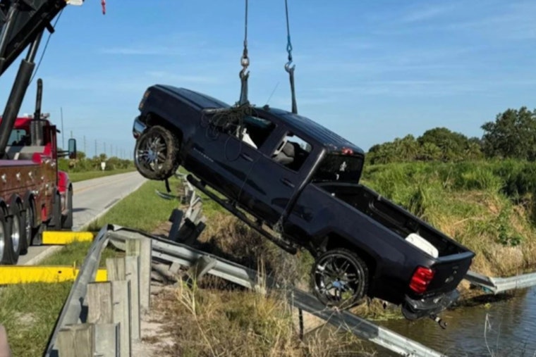 Mystery Unfolds as Divers Recover Empty Truck from Fort Pierce Canal as Sheriff's Deputies Search for Missing Occupants