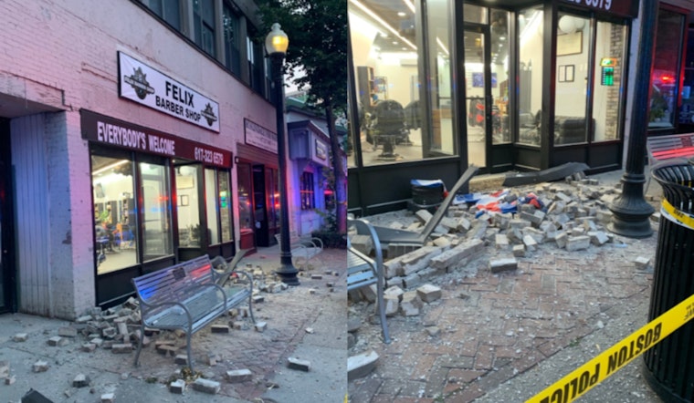 No Injuries as Building Facade Collapses in Roslindale Village, Boston