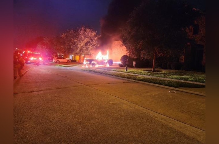 No Injuries Reported as Emergency Services Extinguish House and Car Fire on Marble Point Court