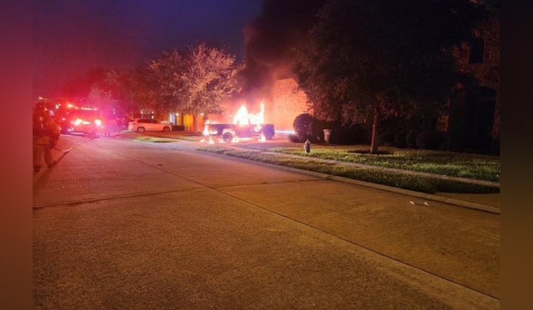 No Injuries Reported as Emergency Services Extinguish House and Car Fire on Marble Point Court