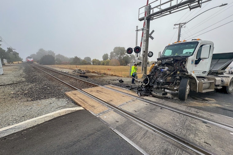 No Major Injuries Reported After Train Collides With Semi-Truck in Gilroy