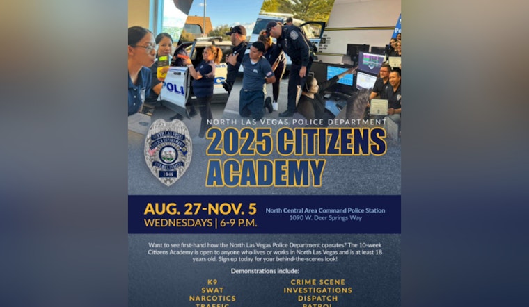 North Las Vegas Police Department Invites Residents to Explore Policing First-Hand in 2025 Citizens Academy