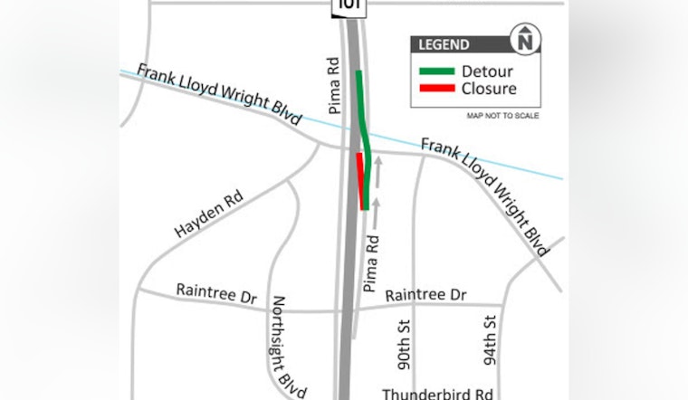 North Scottsdale Alert as Loop 101 On-Ramp at Raintree Drive Closes for 60 Days Starting July 20