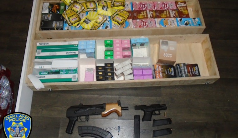 Oakland Raid on Unlicensed Smoke Shop Leads to Arrest and Seizure of Weapons and Contraband