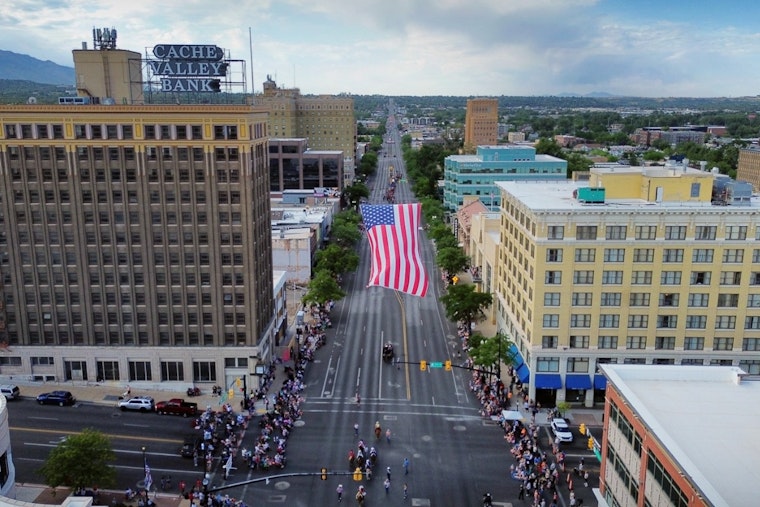 Ogden Celebrates Heritage and Unity with Spectacular Grande Parade Featuring Towering American Flag