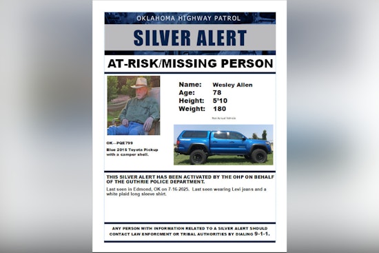 Oklahoma Highway Patrol Issues Silver Alert for Missing 78-Year-Old Edmond Man, Wesley Allen