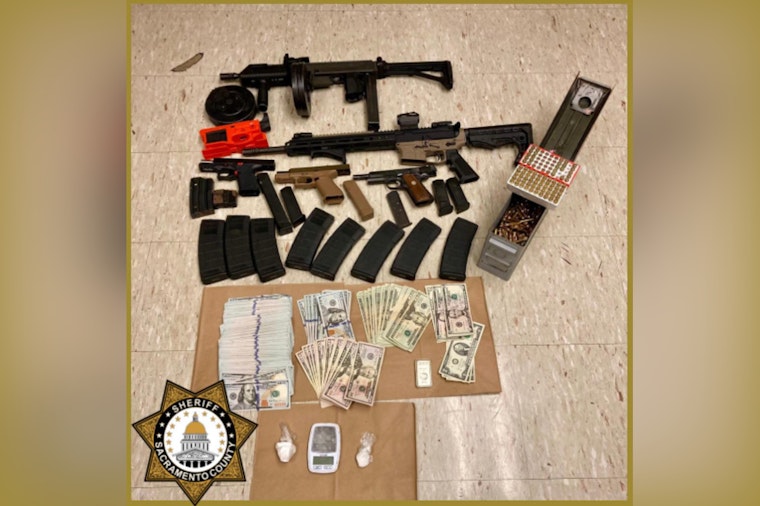 Orangevale Man Suspected of Drug Trafficking Arrested with Illegal Firearms and Cash, Sacramento Sheriff's Office
