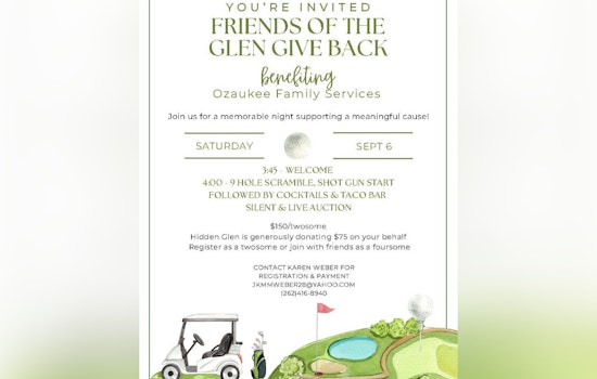 Ozaukee County Unites for Charity as "Friends of The Glen Give Back" Golf Outing Supports Local Families