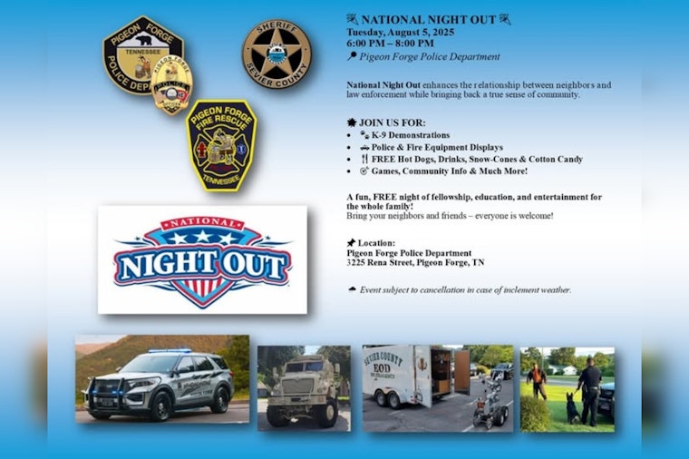 Pigeon Forge Police to Host National Night Out for Community Engagement and Family Fun