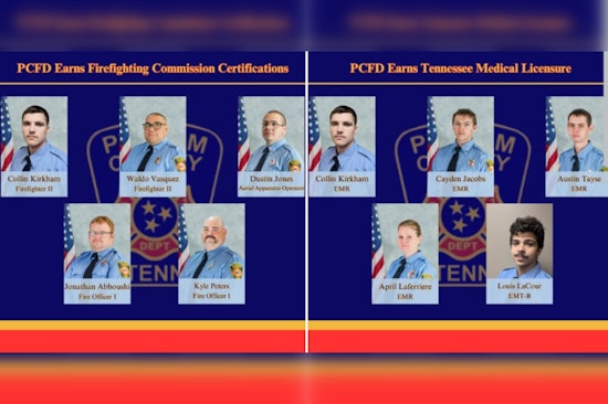 Putnam County Fire Department Celebrates Members Achieving State Fire and Medical Certifications