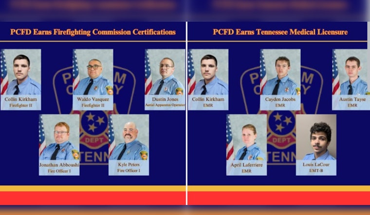 Putnam County Fire Department Celebrates Members Achieving State Fire and Medical Certifications