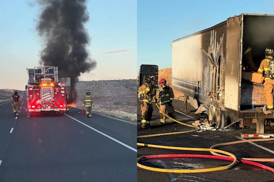 Quick-Thinking Drivers and Multi-Agency Effort Quell Semi-Trailer Fire on I-15 Near Hurricane, Utah