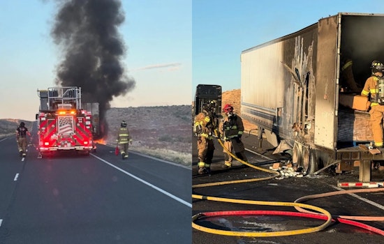 Quick-Thinking Drivers and Multi-Agency Effort Quell Semi-Trailer Fire on I-15 Near Hurricane, Utah