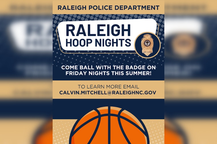 Raleigh Hoop Night: Police Engage with Teens on the Basketball Court for Community Connection