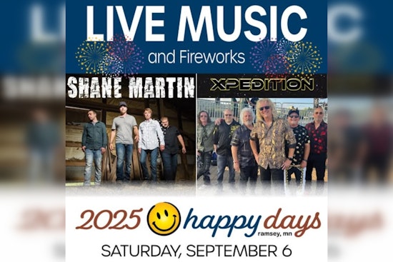 Ramsey Hosts Live Music and Fireworks Extravaganza Featuring Shane Martin and Xpedition on September 6
