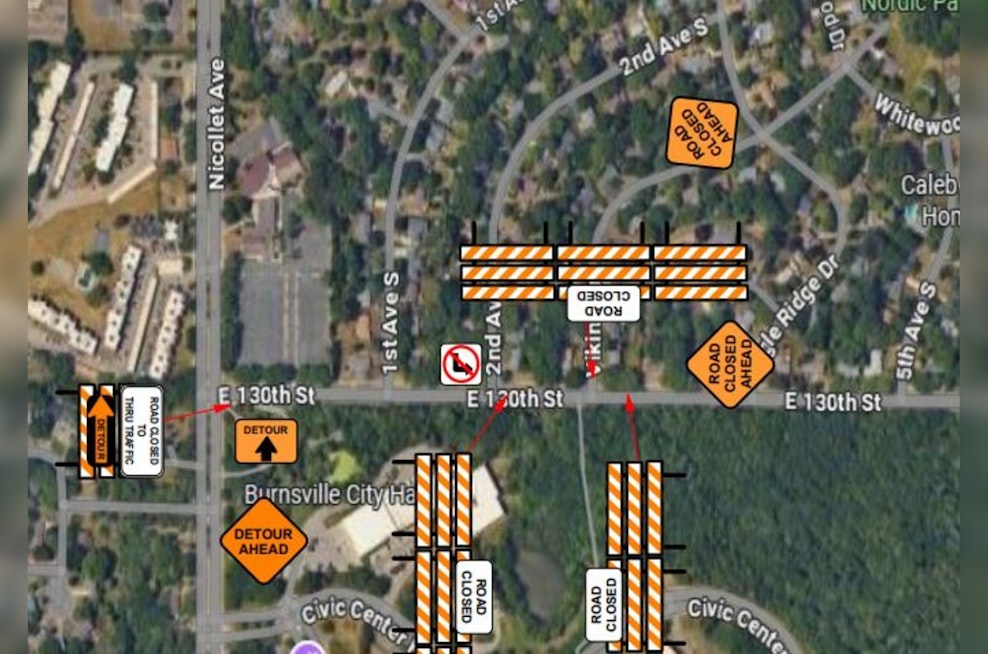Road Closure Alert: 130th Street at Viking Drive in Burnsville Set for 10-Day Construction Starting July 8