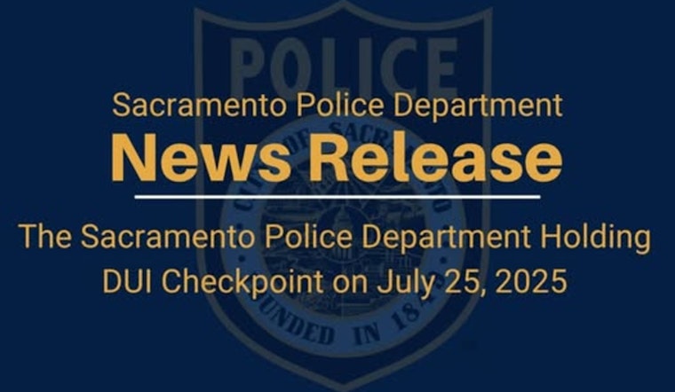 Sacramento Police to Launch DUI Checkpoint to Curb Impaired Driving