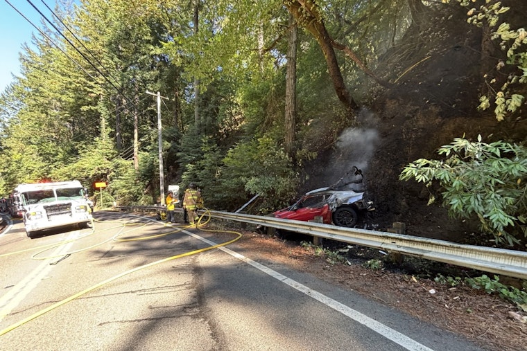 Santa Clara County Firefighters Extinguish Vehicle Fire on Highway 9, Road Closure Affects Rush Hour Traffic