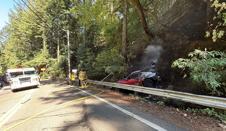 Santa Clara County Firefighters Extinguish Vehicle Fire on Highway 9, Road Closure Affects Rush Hour Traffic
