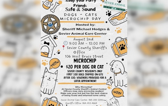 Sevier County Sheriff’s Office Equips Deputies with Microchip Readers, Announces Upcoming Microchip Day for Pets