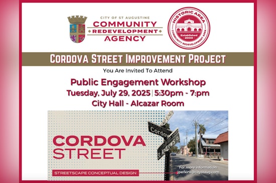 St. Augustine Residents Invited to Shape Cordova Street's Future in Historic Area Community Meeting