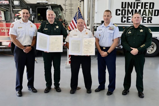 St. Johns County's Commander Underwood and Deputy Chief Pacetti Honored with U.S. Coast Guard Public Service Awards