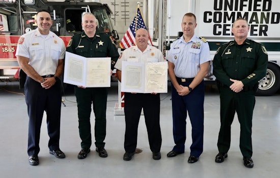 St. Johns County's Commander Underwood and Deputy Chief Pacetti Honored with U.S. Coast Guard Public Service Awards