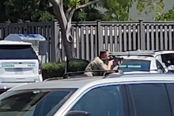 BREAKING VIDEO: Dramatic Stand-Off, Reports of Shots Fired, At Least 12 Squad Cars at Sonoma Bank of America Ends with Suspect's Surrender