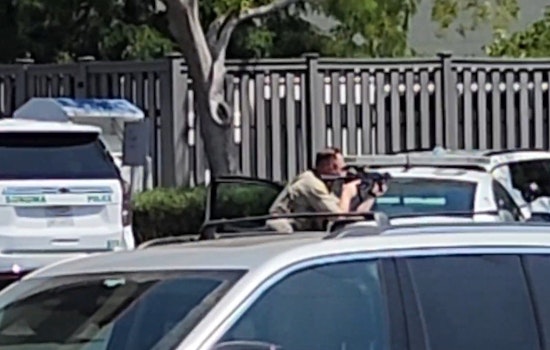 BREAKING VIDEO: Dramatic Stand-Off, Reports of Shots Fired, At Least 12 Squad Cars at Sonoma Bank of America Ends with Suspect's Surrender