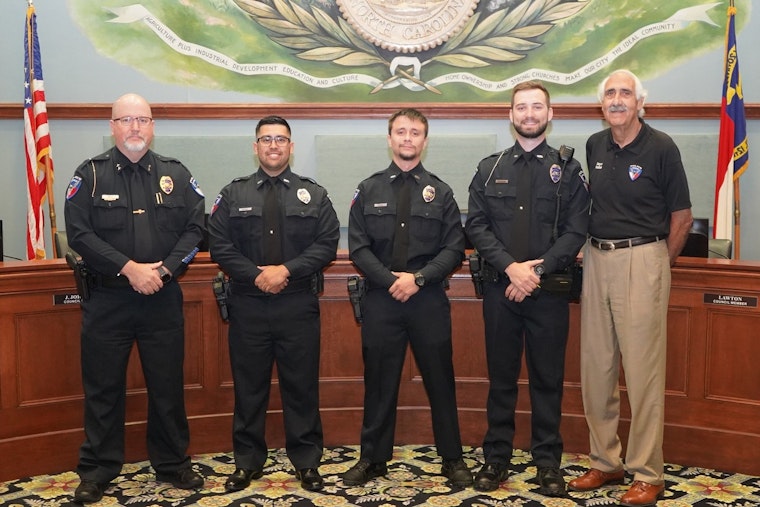 Statesville Police Department Welcomes Three New Officers in Swearing-In Ceremony