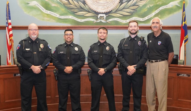 Statesville Police Department Welcomes Three New Officers in Swearing-In Ceremony