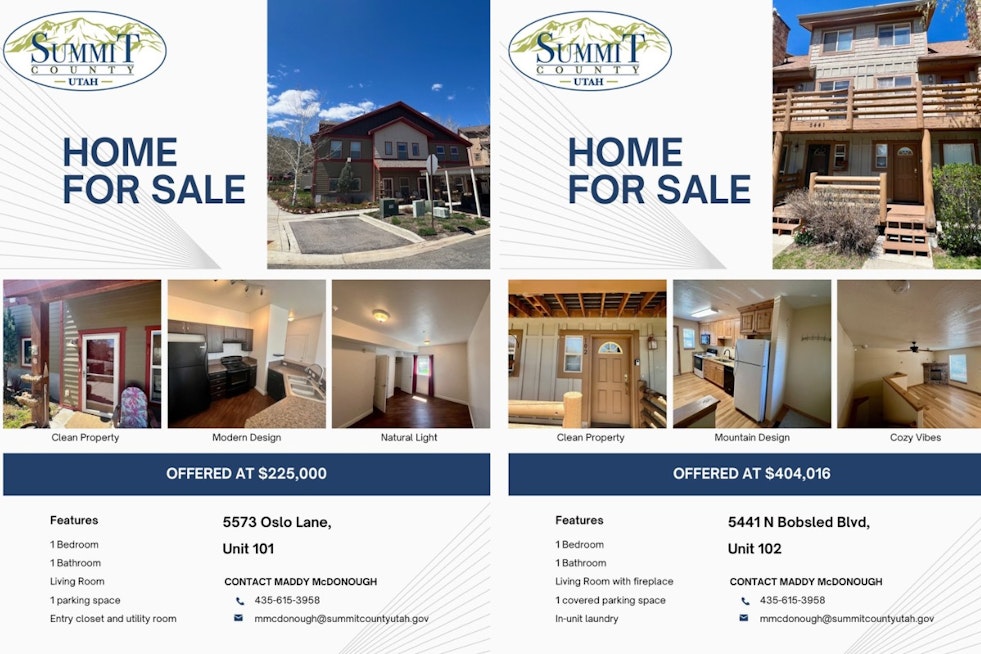 Summit County, Utah Offers Affordable Housing Opportunities in Park City's Bear Hollow Neighborhood