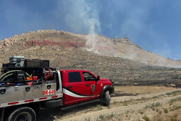 Tooele County's Stansbury Island Engulfed by 'Tabby Three Fire,' Ground and Air Crews Battle 25-Acre Blaze Amid Red Flag Warning