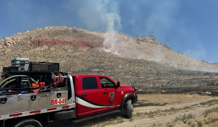Tooele County's Stansbury Island Engulfed by 'Tabby Three Fire,' Ground and Air Crews Battle 25-Acre Blaze Amid Red Flag Warning