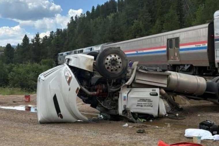 Truck Driver Hospitalized After Collision with Amtrak Train in Gilpin County, Roads Closed
