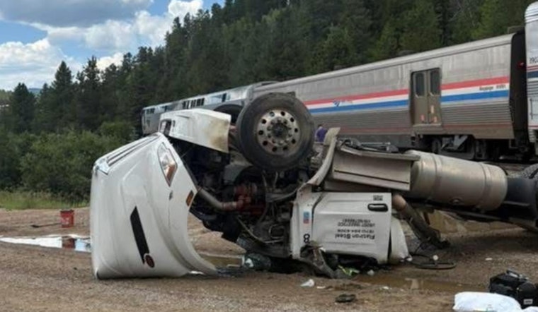 Truck Driver Hospitalized After Collision with Amtrak Train in Gilpin County, Roads Closed