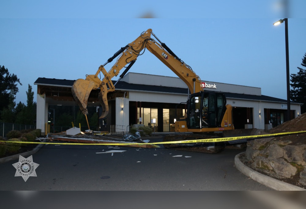 Two Arrested in Bold Excavator ATM Heist in Portland Area, Over $58K Stolen