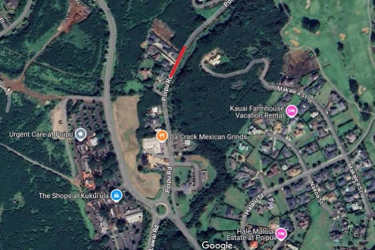 Upcoming Road Closures on Po‘ipū Road for Waterline Installations from Aug. 1–15 Expect Delays and Contraflow Traffic