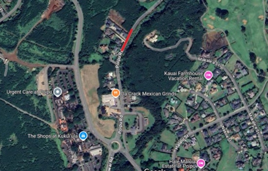 Upcoming Road Closures on Po‘ipū Road for Waterline Installations from Aug. 1–15 Expect Delays and Contraflow Traffic
