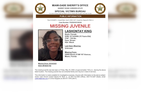 Urgent Search for Missing 15-Year-Old Lashontay King Continues in Southwest Miami-Dade