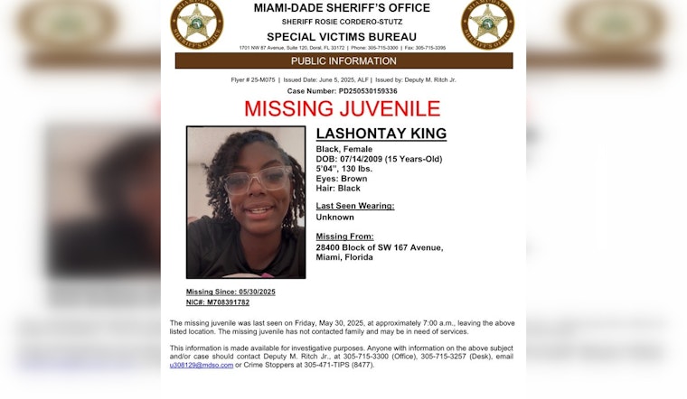 Urgent Search for Missing 15-Year-Old Lashontay King Continues in Southwest Miami-Dade