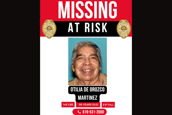 Urgent Search for Missing 90-Year-Old Otilia De Orozco Martinez in San Diego