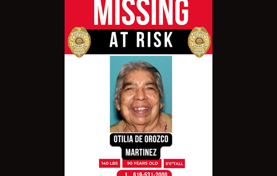 Urgent Search for Missing 90-Year-Old Otilia De Orozco Martinez in San Diego