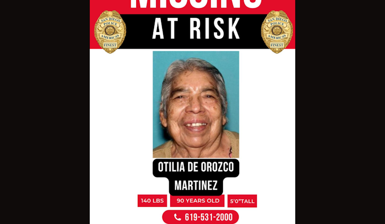 Urgent Search for Missing 90-Year-Old Otilia De Orozco Martinez in San Diego
