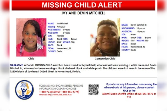 Urgent Search for Missing Siblings in Homestead, Community and Law Enforcement Seek 10-Year-Old Devin and 6-Year-Old Ivy Mitchell