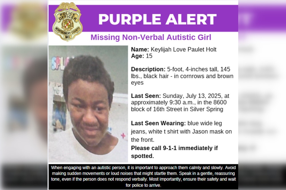 Urgent Search Underway for Missing Non-Verbal Autistic Teen Keylijah Holt in Silver Spring