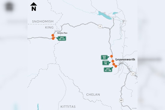 US 2 Slope Stabilization Project to Impact Traffic Near Stevens Pass and Leavenworth Starting Mid-July