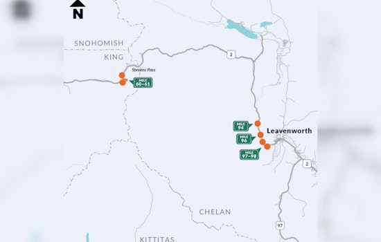 US 2 Slope Stabilization Project to Impact Traffic Near Stevens Pass and Leavenworth Starting Mid-July