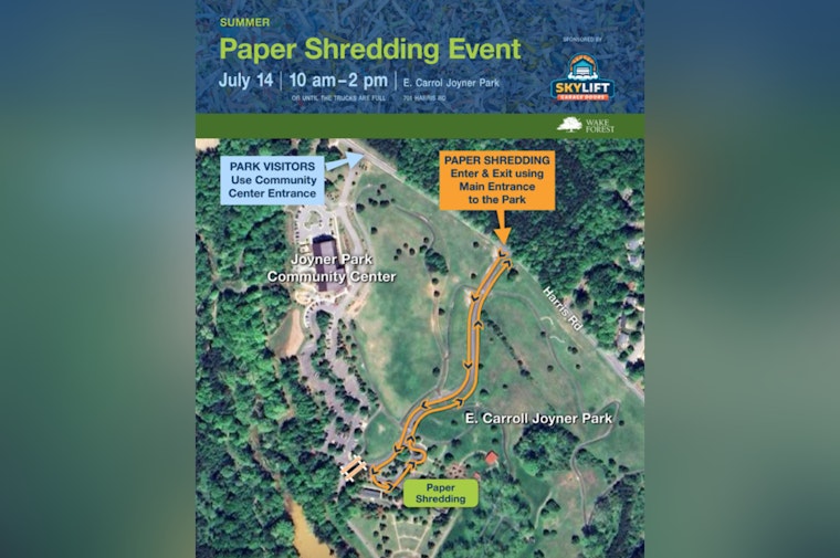 Wake Forest Offers Free Paper Shredding Event at Joyner Park on July 14 to Help Protect Privacy